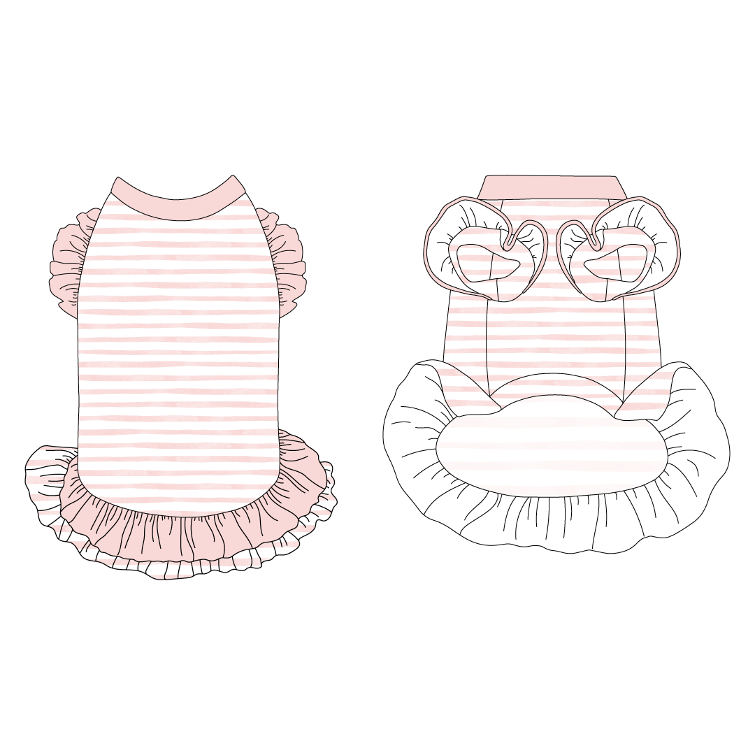 Cherry On Top - La Petite Shimmy Dress With Double Skirt