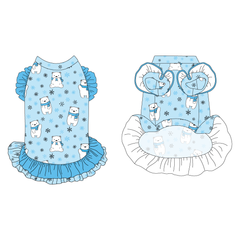 Chilly Bears - La Petite Shimmy Dress With Double Skirt
