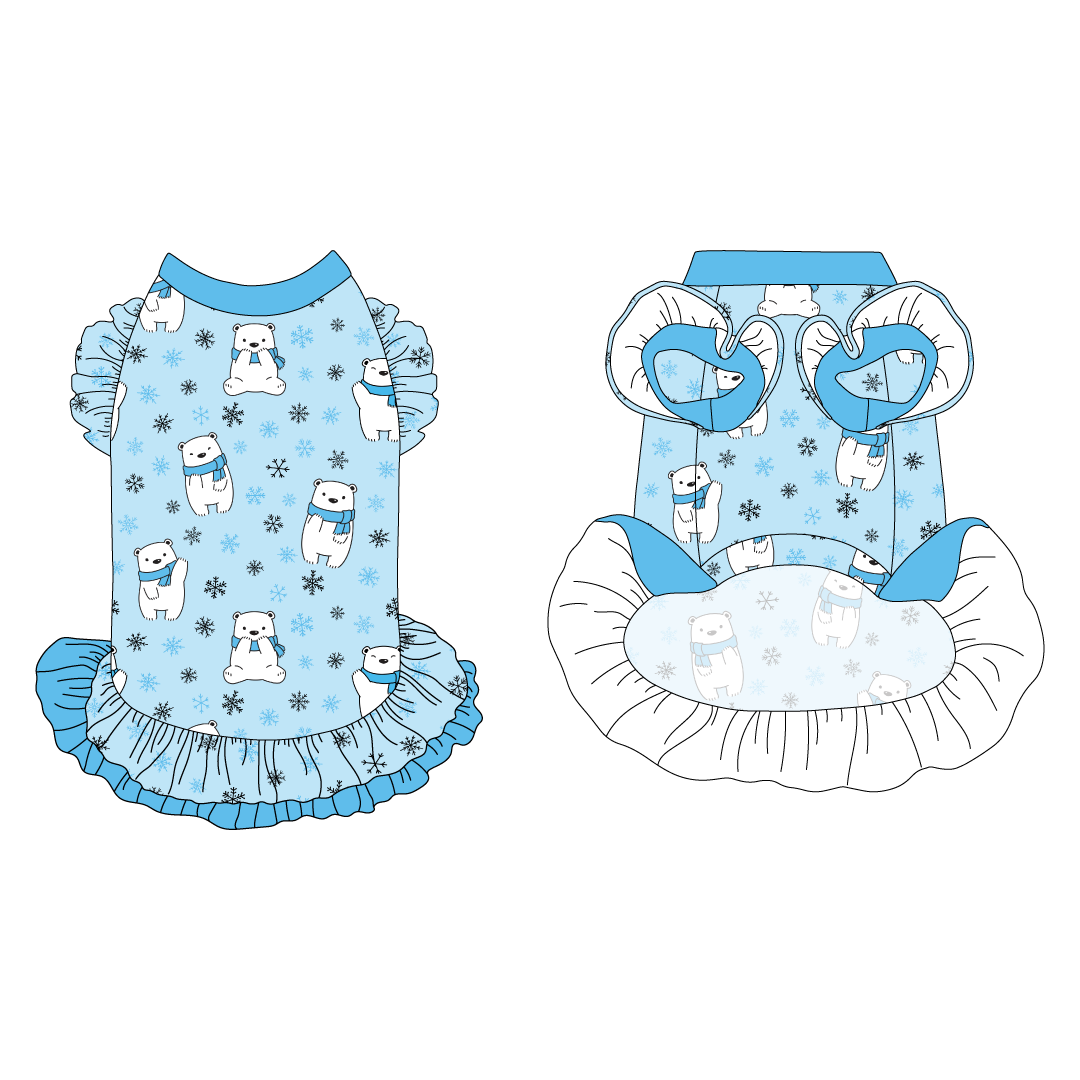 Chilly Bears - La Petite Shimmy Dress With Double Skirt
