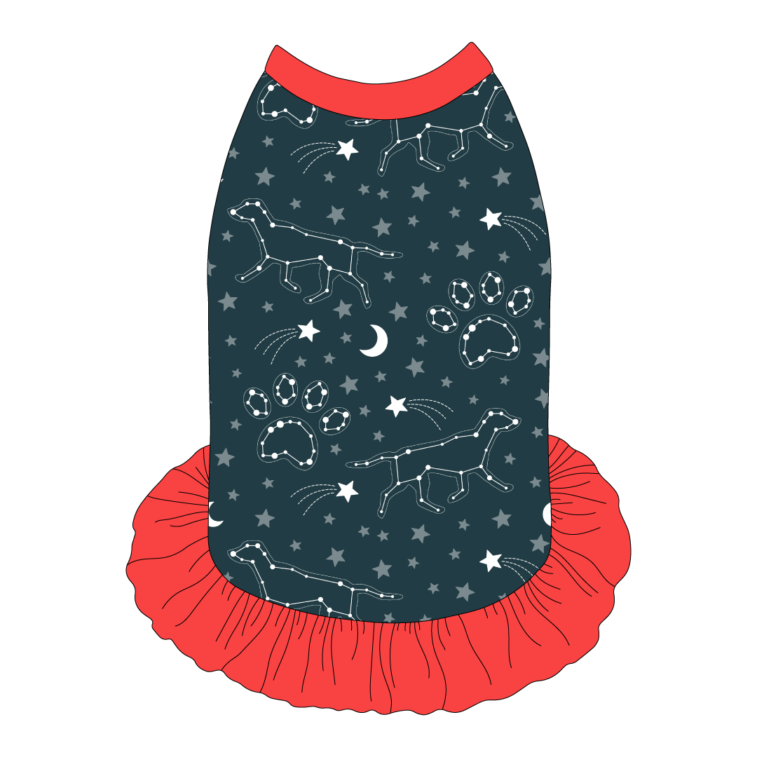 Let's Go Camping - Dog Constellations - The Tank With Skirt