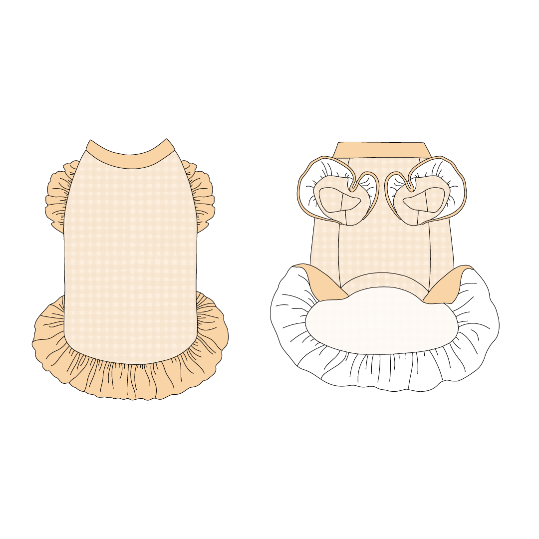 Autumn Vibes Only - Creamy Gingham - La Petite Shimmy Dress