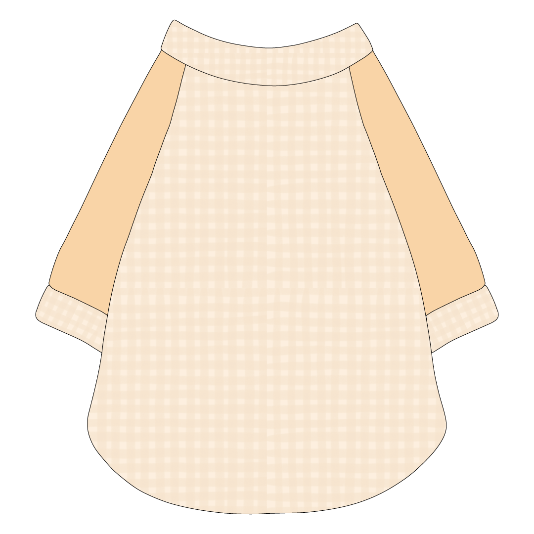 Autumn Vibes Only - Creamy Gingham - The Raglan Jersey