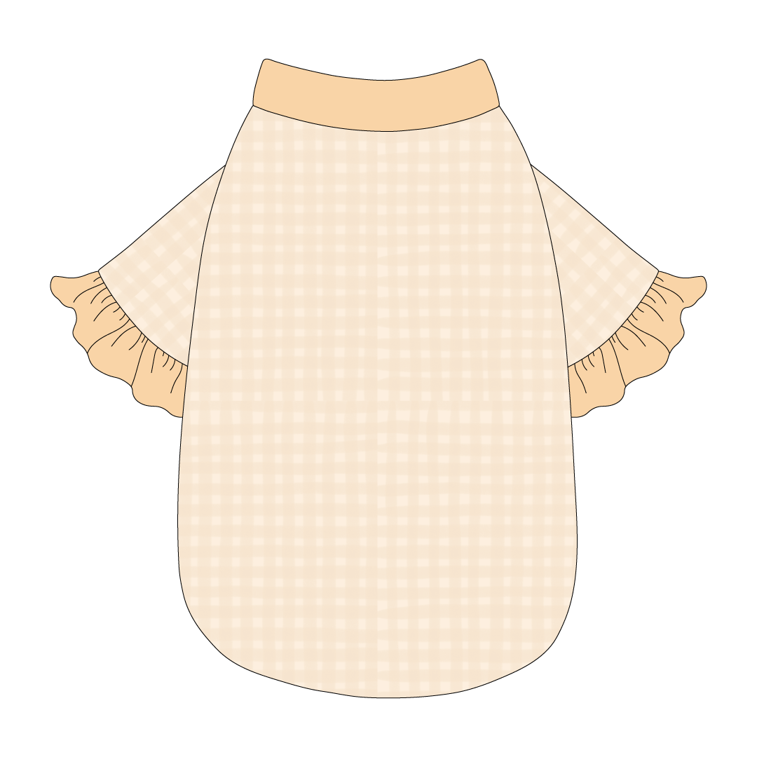 Autumn Vibes Only - Creamy Gingham - The Shimmy Edge Tee