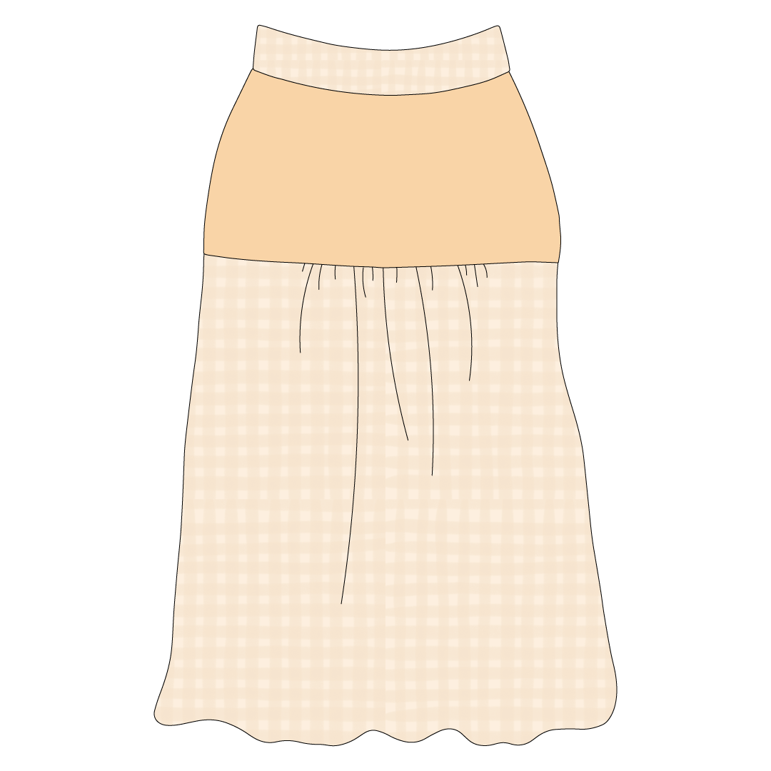 Autumn Vibes Only - Creamy Gingham - The Sophia Tank