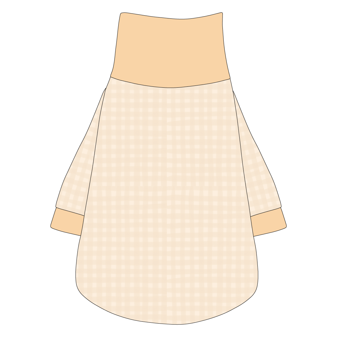 Autumn Vibes Only - Creamy Gingham - The Turtleneck Tee