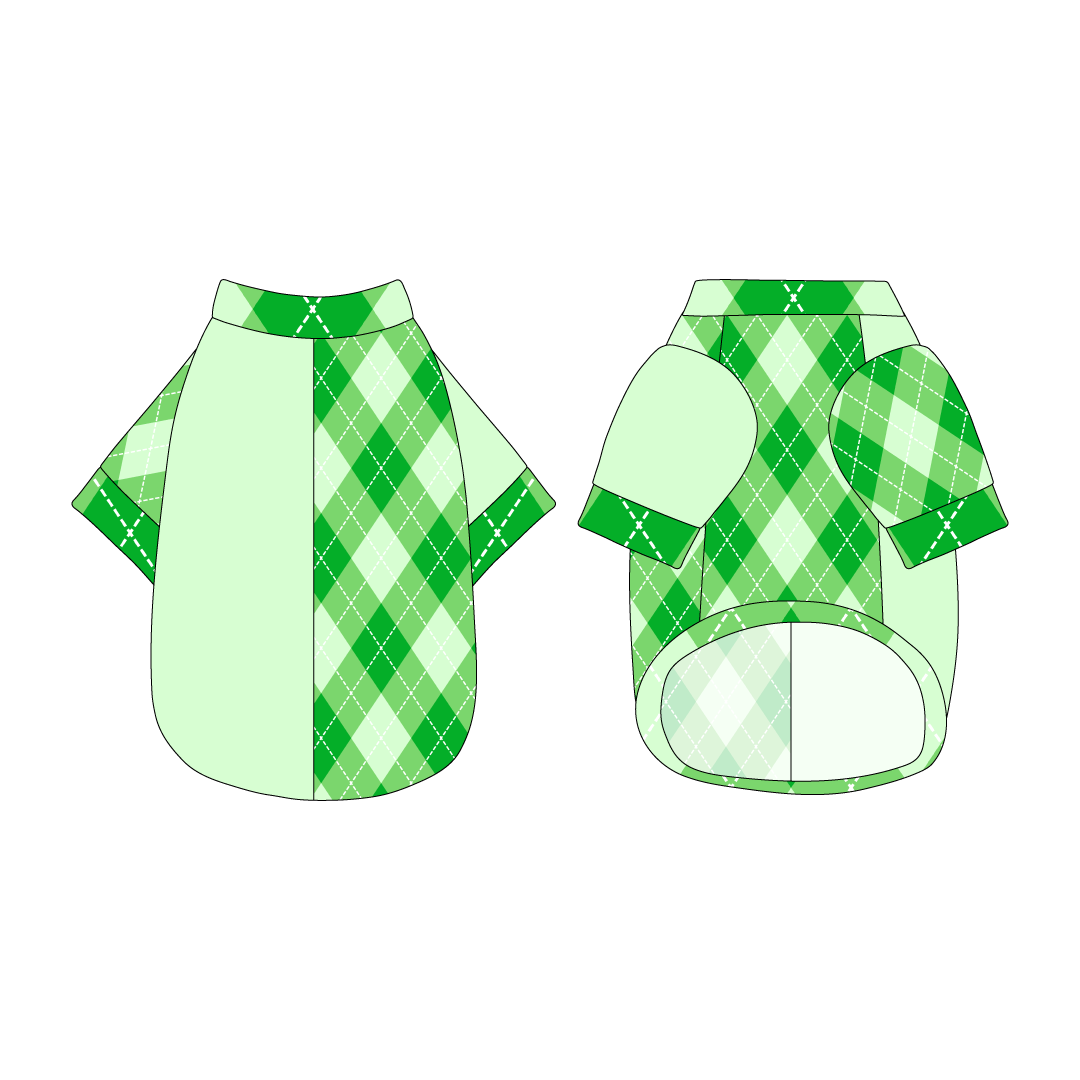 One Lucky Pup - St Pattys Argyle Plaid - The 2N1 Tee