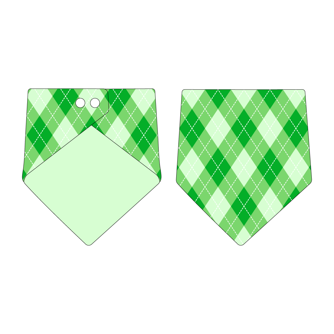 One Lucky Pup - St Pattys Argyle Plaid - The Bandana