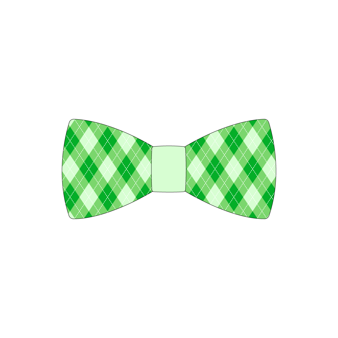 One Lucky Pup - St Pattys Argyle Plaid - The Bowtie