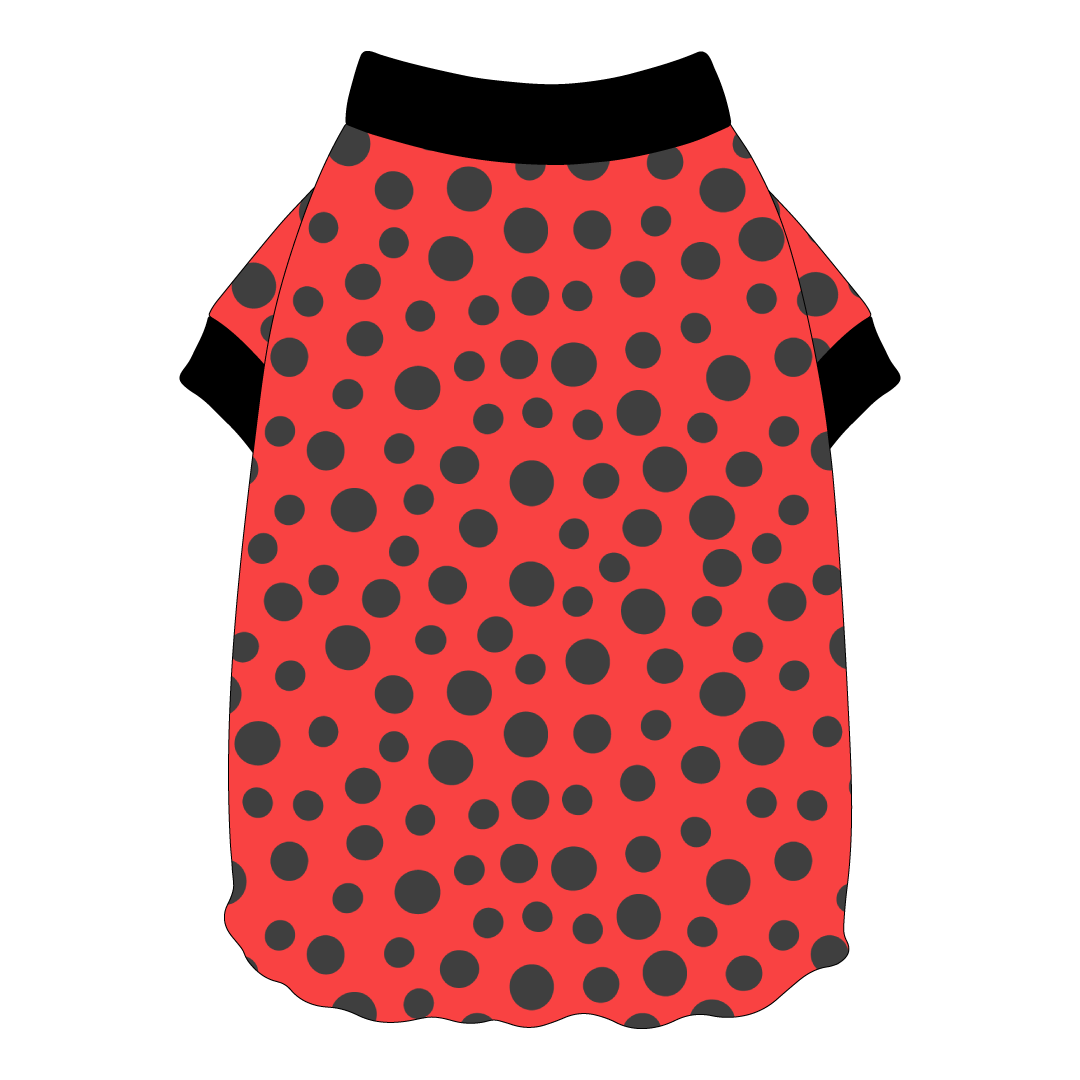 I'm Wildflower About You - Ladybug Spots - Flutter Waist Tee