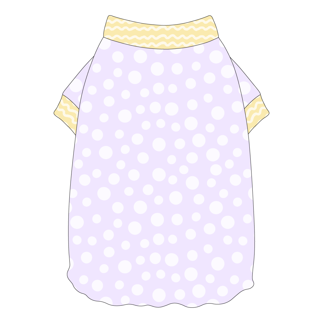 I'm Wildflower About You - Purple Polka Dots - Flutter Waist Tee