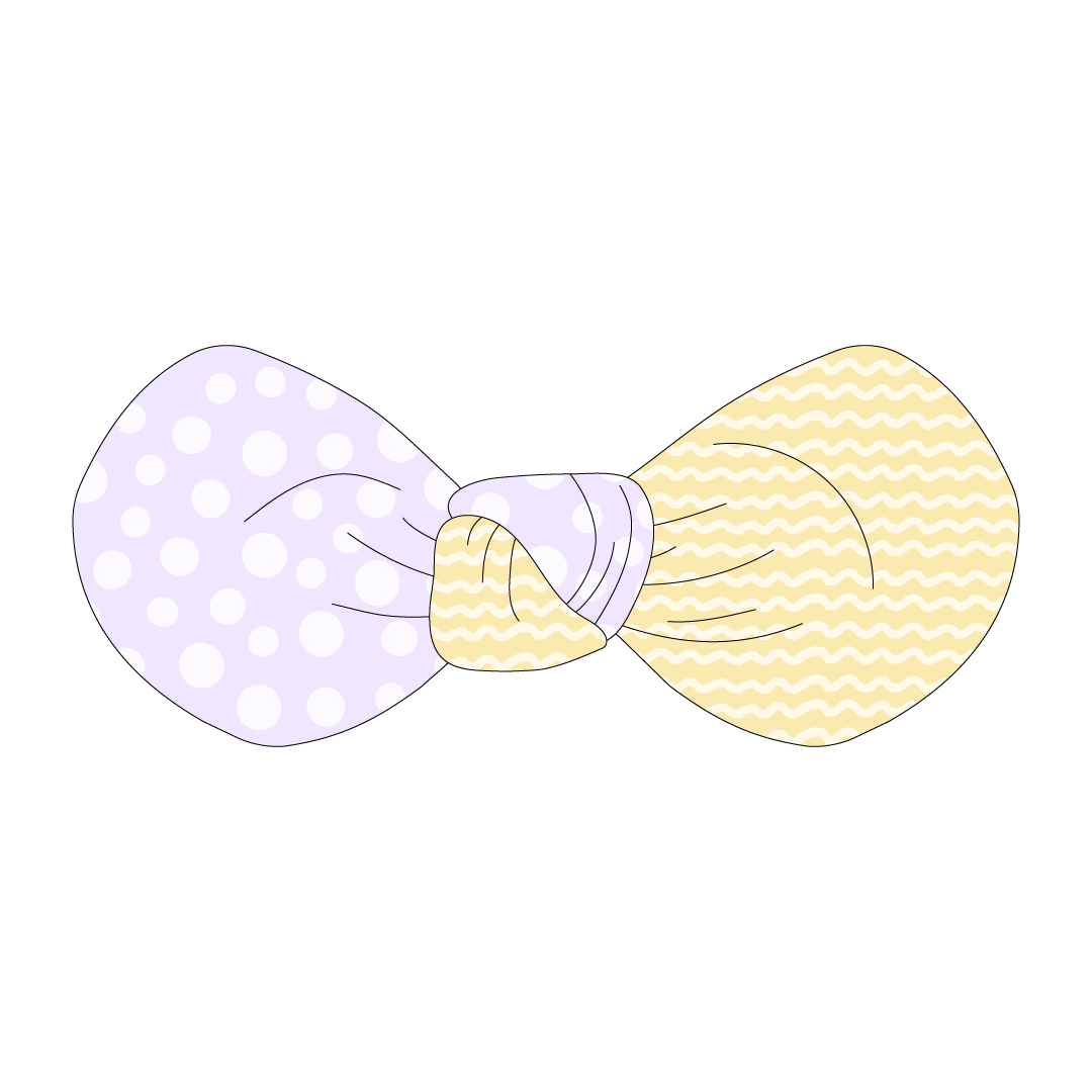 I'm Wildflower About You - Purple Polka Dots - The Knot Bow