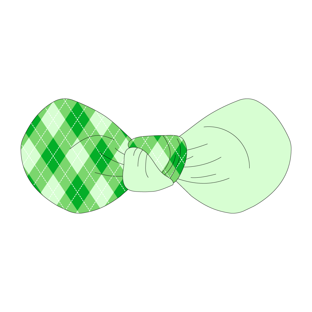 One Lucky Pup - St Pattys Argyle Plaid - The Knot Bow