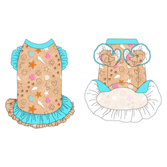 Sun's Out Tongues Out - Keep Calm & Sand On - La Petite Shimmy Dress With Double Skirt
