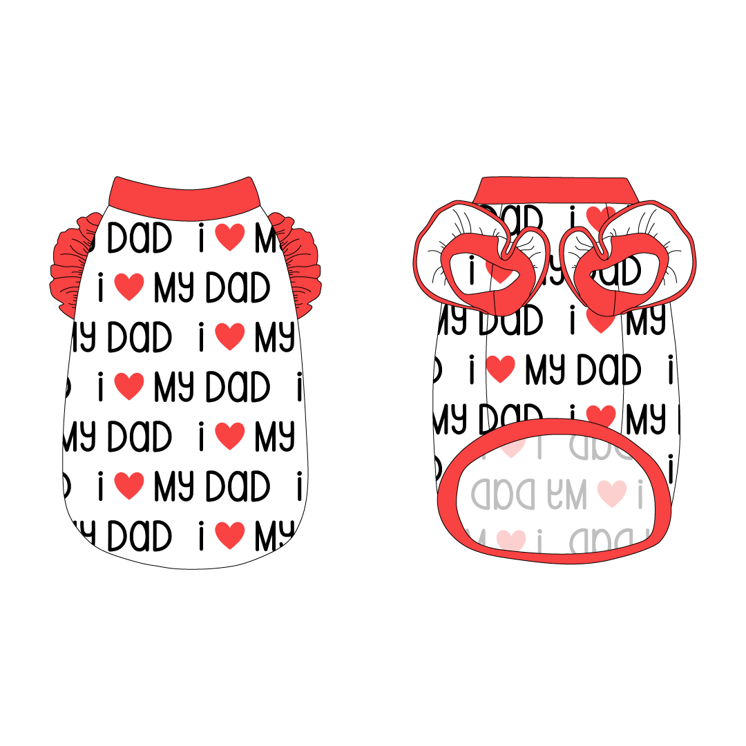 I Love My Pawrents - I Love My Dad / I Love My Mom - La Petite Shimmy Tank