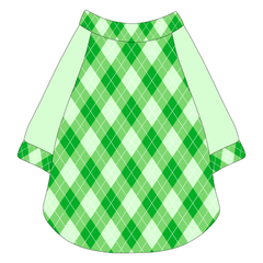 One Lucky Pup - St Pattys Argyle Plaid - The Raglan Jersey