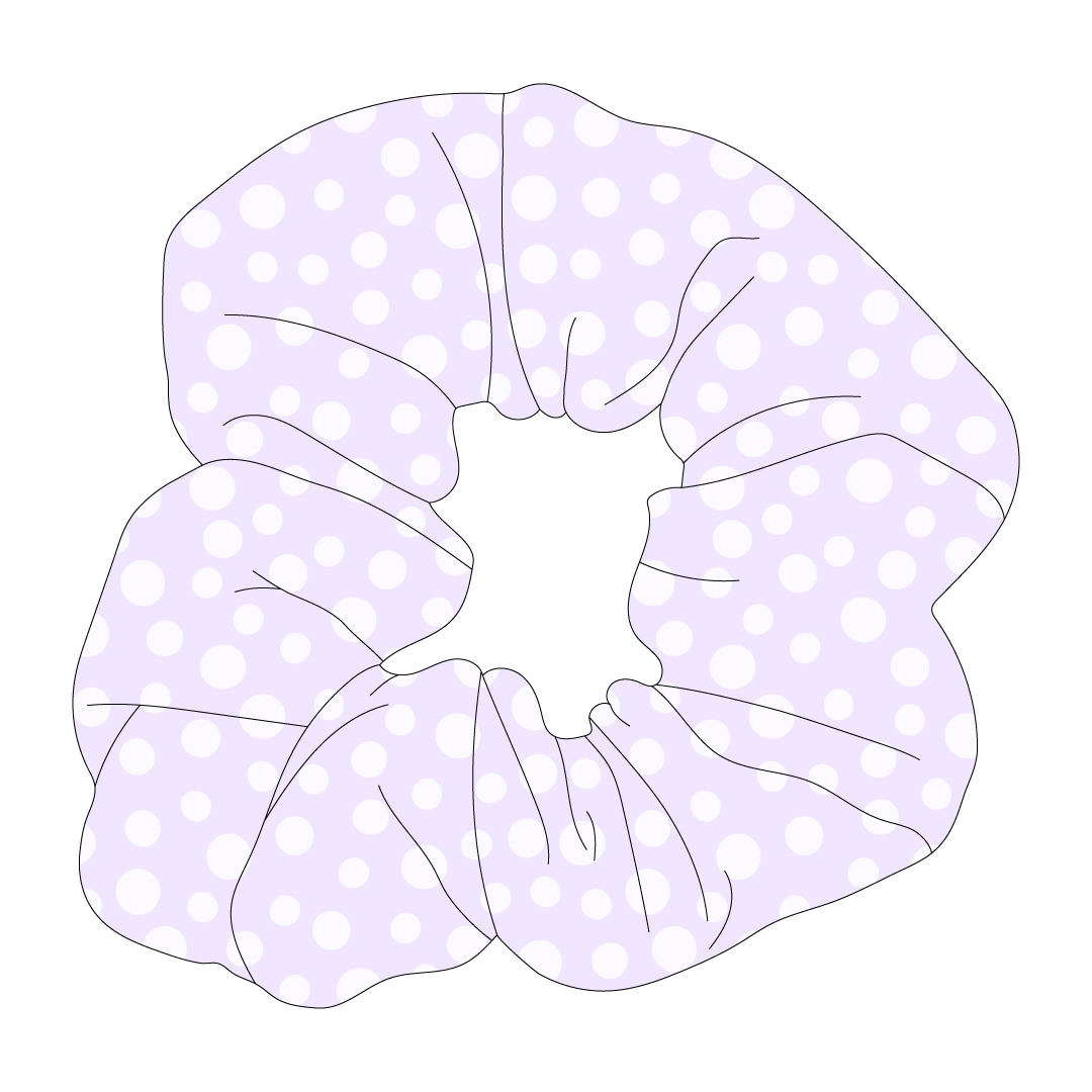 I'm Wildflower About You - Purple Polka Dots - The Scrunchie