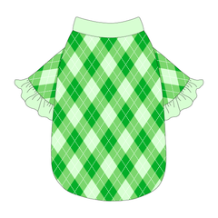 One Lucky Pup - St Pattys Argyle Plaid - The Shimmy Edge Tee