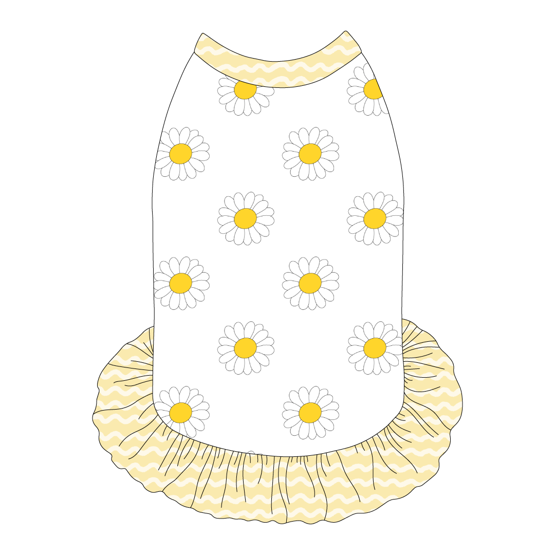 I'm Wildflower About You - Daisies - The Tank With Skirt