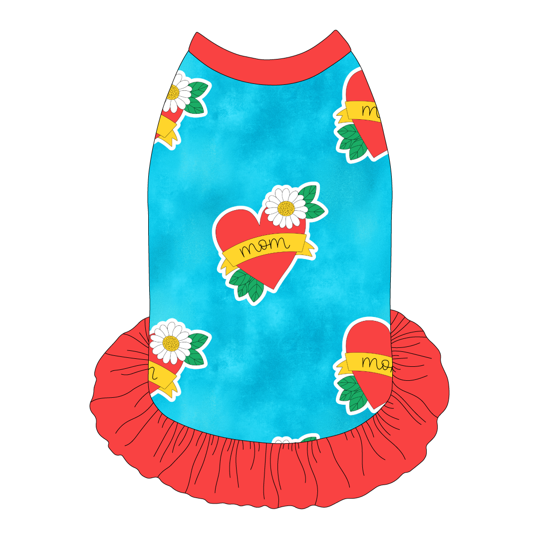 I Love My Pawrents - I Love My Dad Tattoo / I Love My Mom Tattoo - The Tank With Skirt