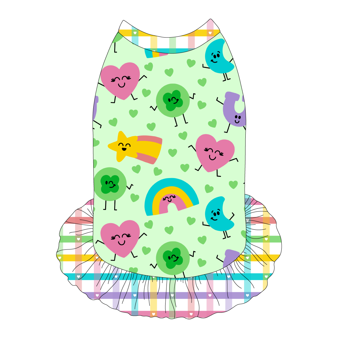 One Lucky Pup - Mommy's Lucky Charm - The Tank With Skirt