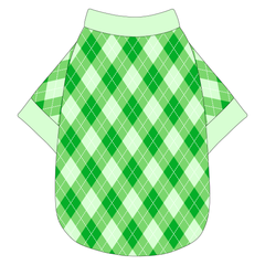 One Lucky Pup - St Pattys Argyle Plaid - The Basic Tee