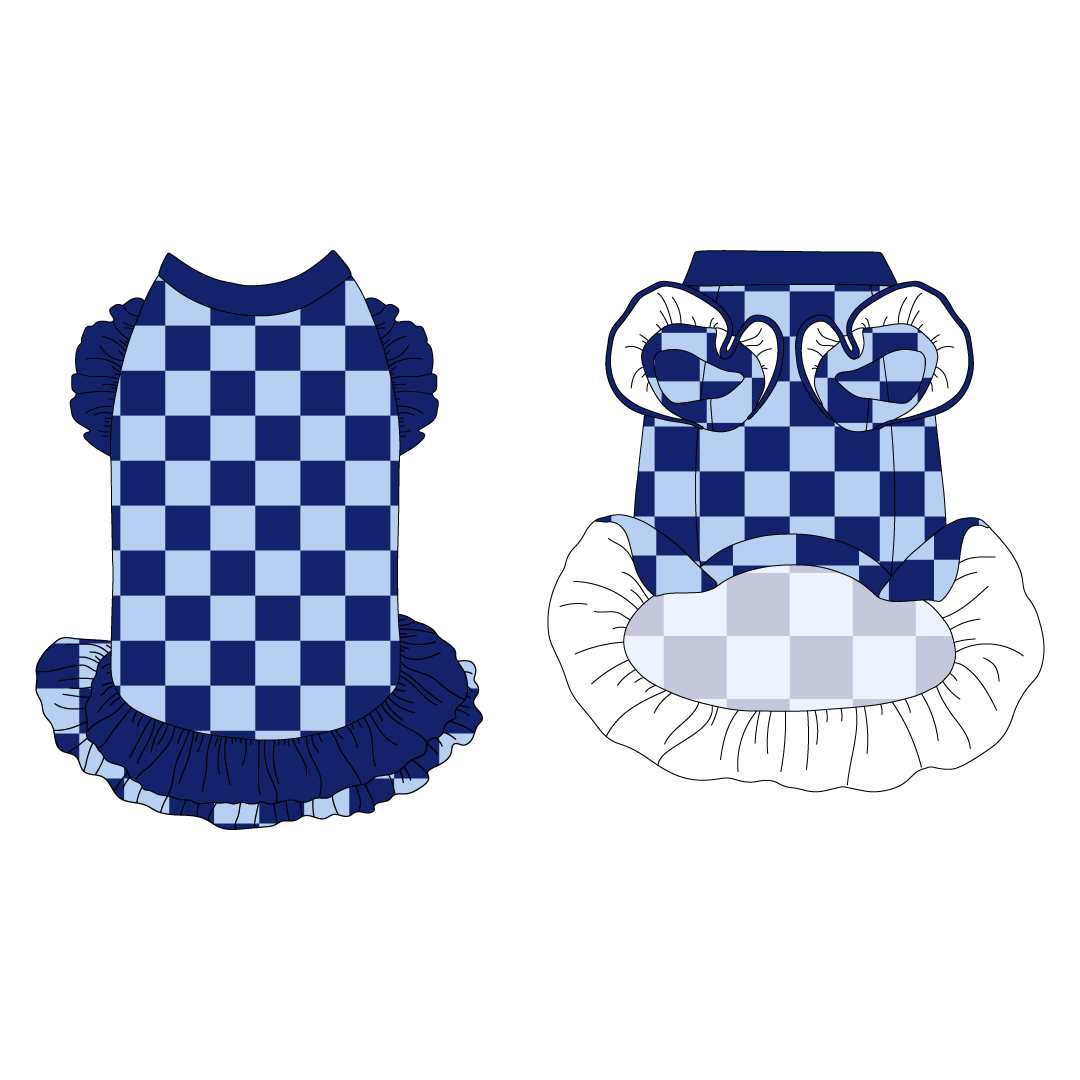 Check, Please! - La Petite Shimmy Dress With Double Skirt