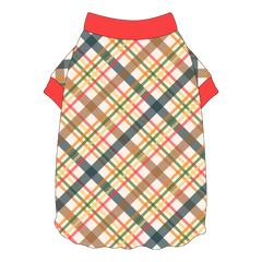 Let's Go Camping - Fall Plaid - Flutter Waist Tee