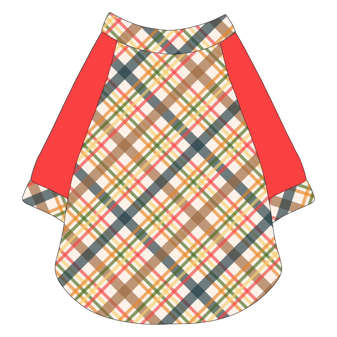 Let's Go Camping - Fall Plaid - The Raglan Jersey