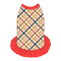 Let's Go Camping - Fall Plaid - The Tank With Skirt