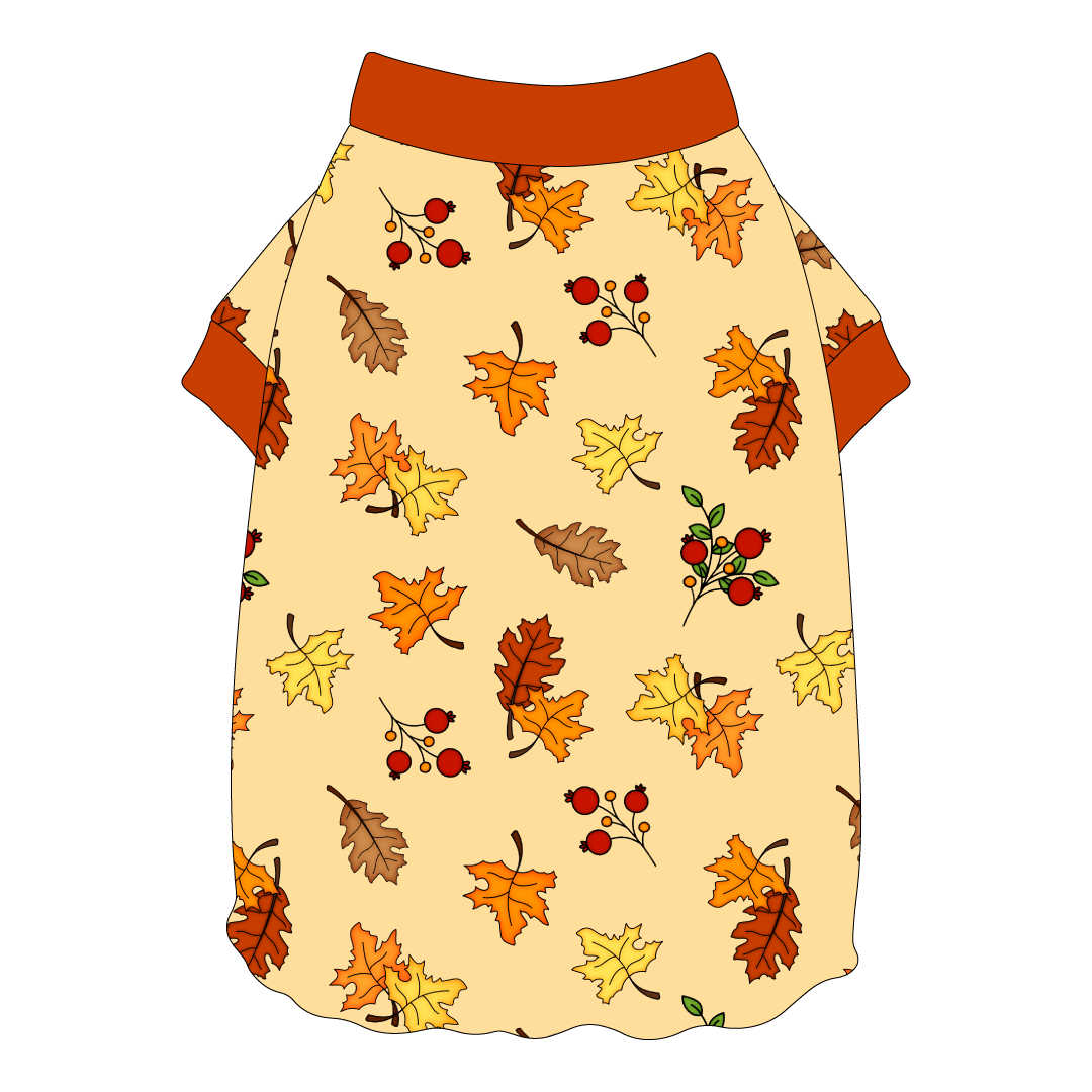 Autumn Is My Favorite Color - Falling Leaves - Flutter Waist Tee