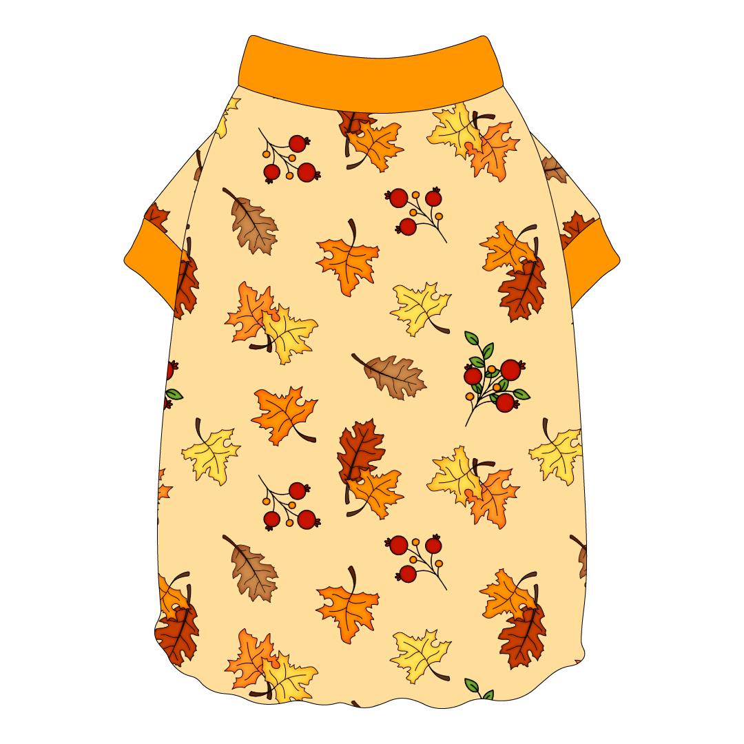 Autumn Is My Favorite Color - Falling Leaves - Flutter Waist Tee
