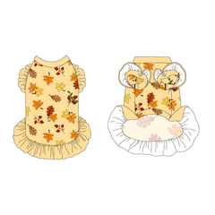 Autumn Is My Favorite Color - Falling Leaves - La Petite Shimmy Dress