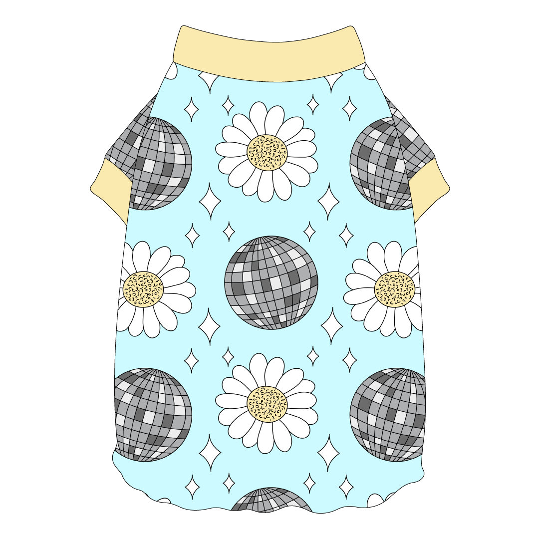 I'm Wildflower About You - Disco Daisies - Flutter Waist Tee