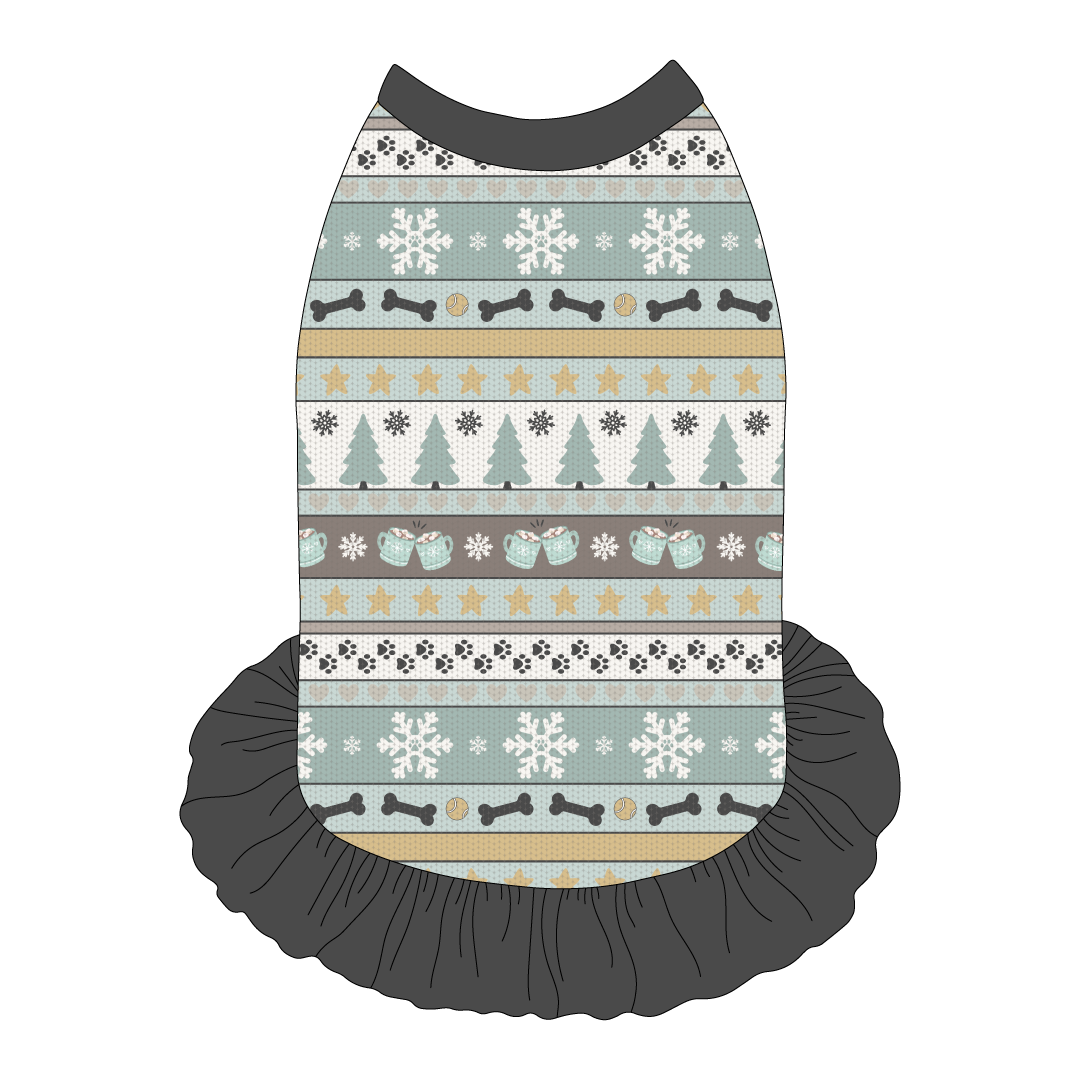 Stitched In Snow - Frosty Morning - The Tank With Skirt