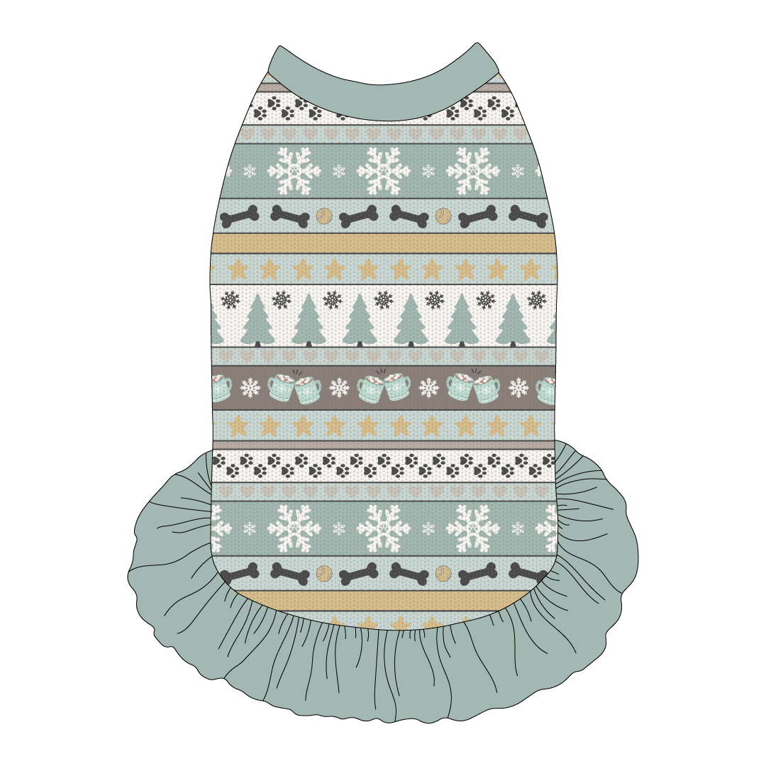 Stitched In Snow - Frosty Morning - The Tank With Skirt