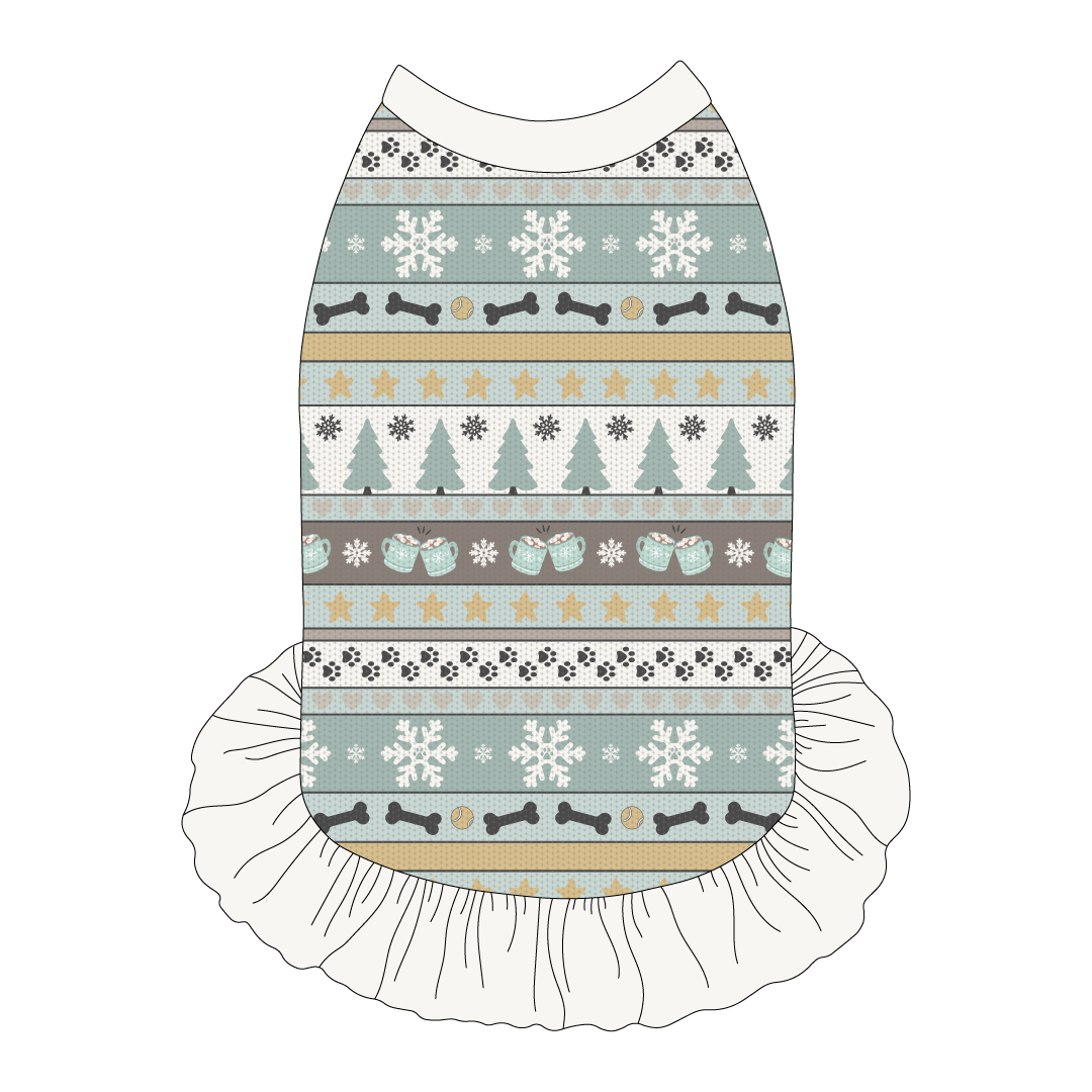 Stitched In Snow - Frosty Morning - The Tank With Skirt