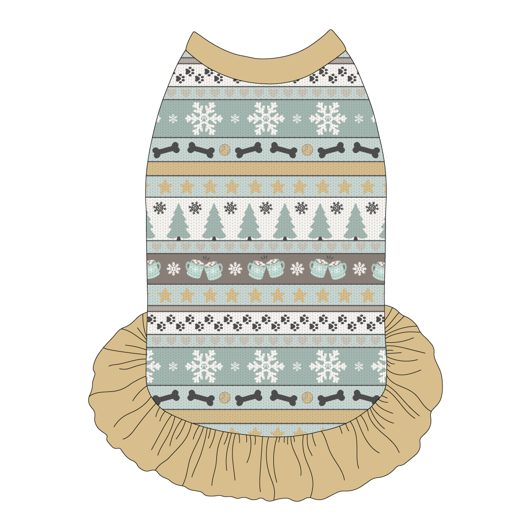 Stitched In Snow - Frosty Morning - The Tank With Skirt