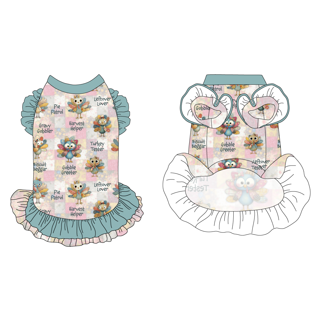 Gather & Gobble - La Petite Shimmy Dress With Double Skirt