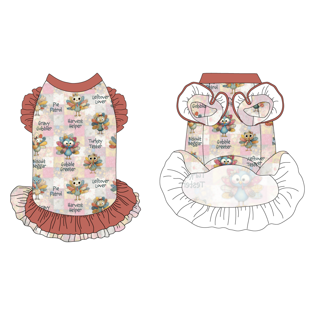 Gather & Gobble - La Petite Shimmy Dress With Double Skirt