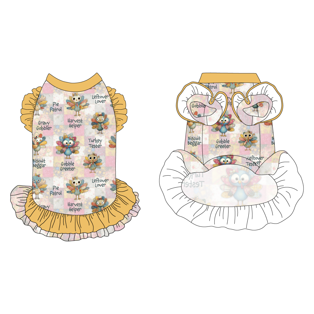Gather & Gobble - La Petite Shimmy Dress With Double Skirt