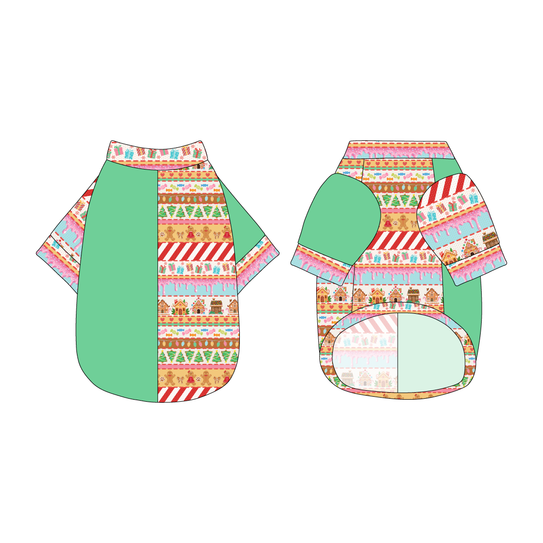 Stitched In Snow - Gingerbread Lane - The 2N1 Tee