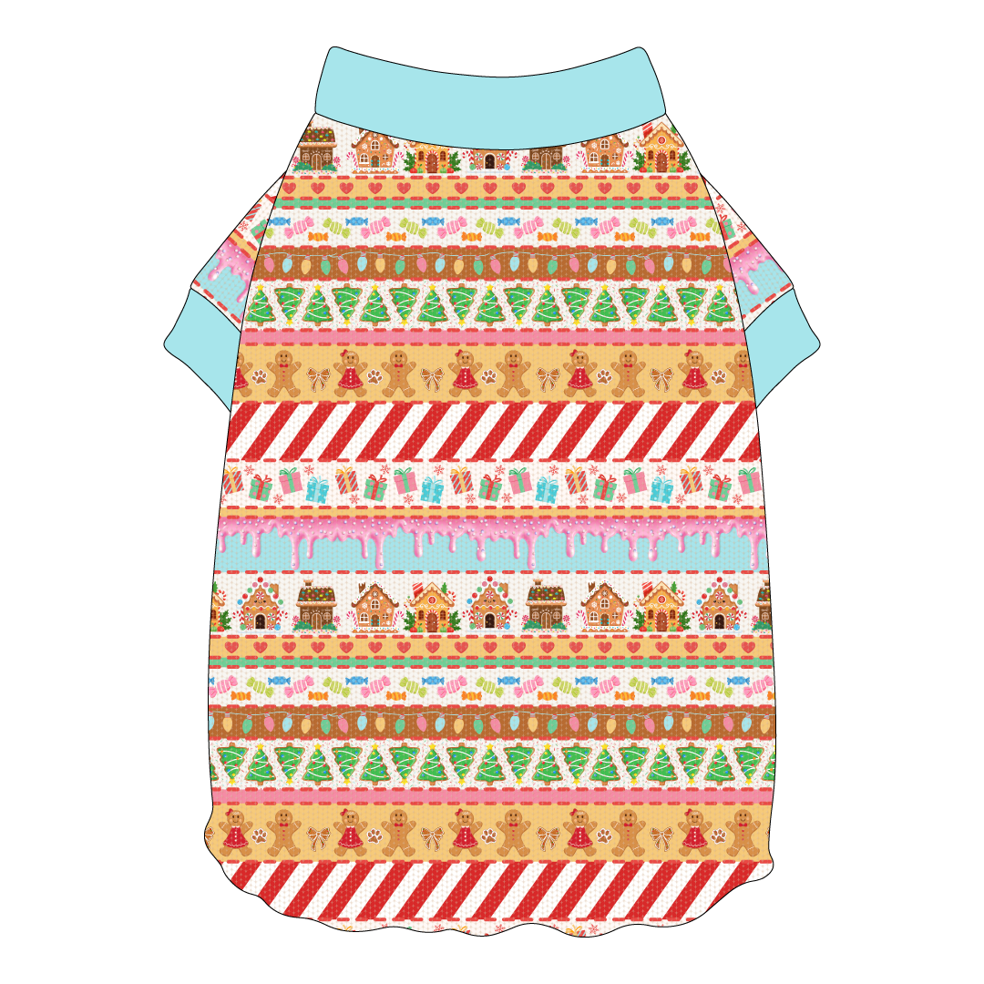 Stitched In Snow - Gingerbread Lane - Flutter Waist Tee