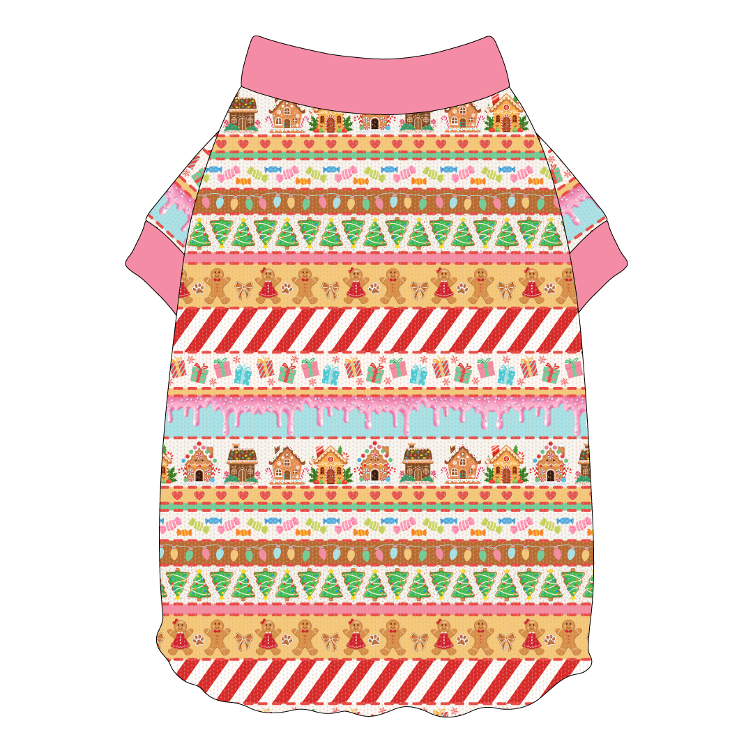 Stitched In Snow - Gingerbread Lane - Flutter Waist Tee