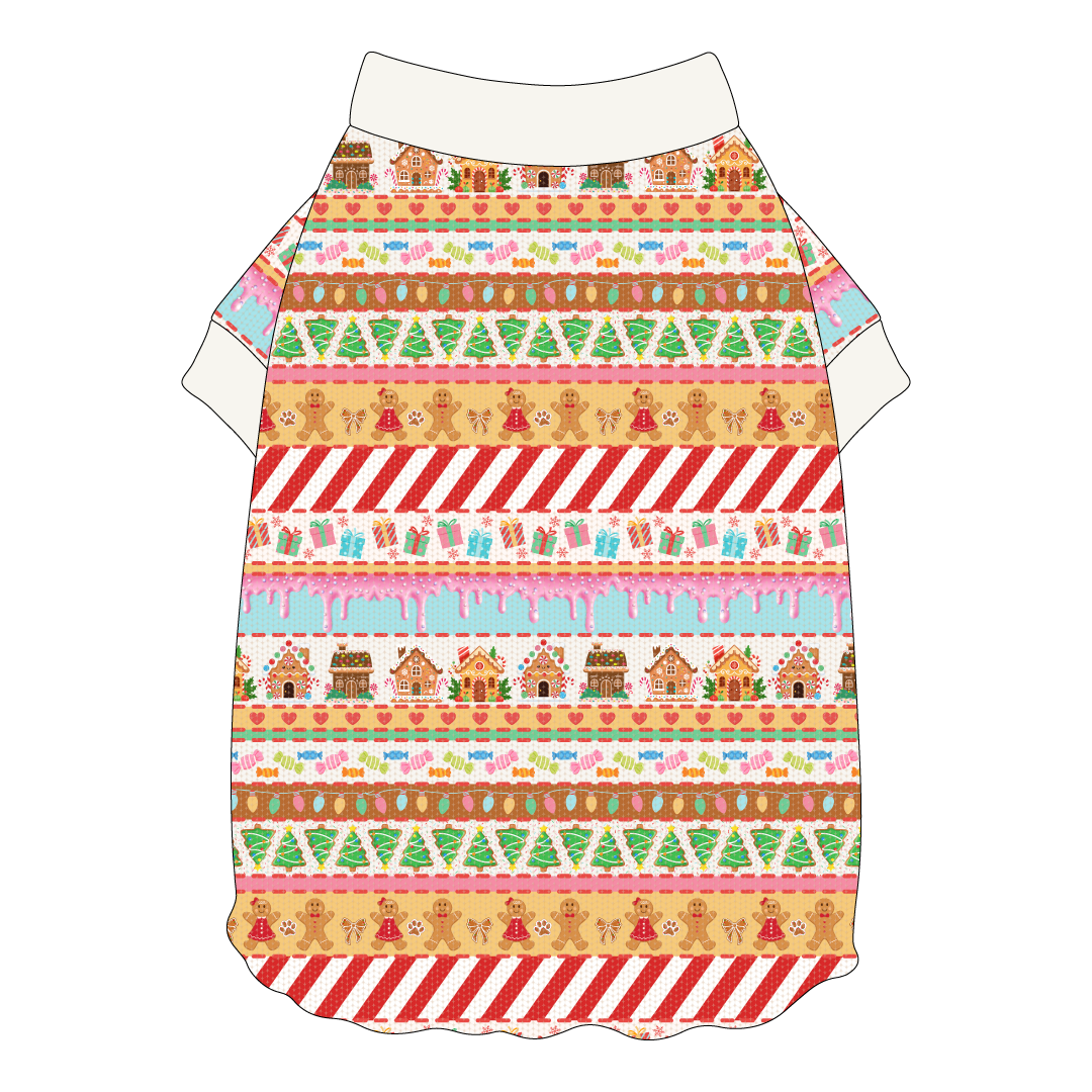 Stitched In Snow - Gingerbread Lane - Flutter Waist Tee