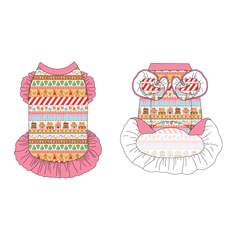Stitched In Snow - Gingerbread Lane - La Petite Shimmy Dress