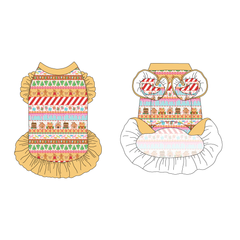 Stitched In Snow - Gingerbread Lane - La Petite Shimmy Dress