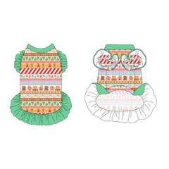 Stitched In Snow - Gingerbread Lane - La Petite Shimmy Dress