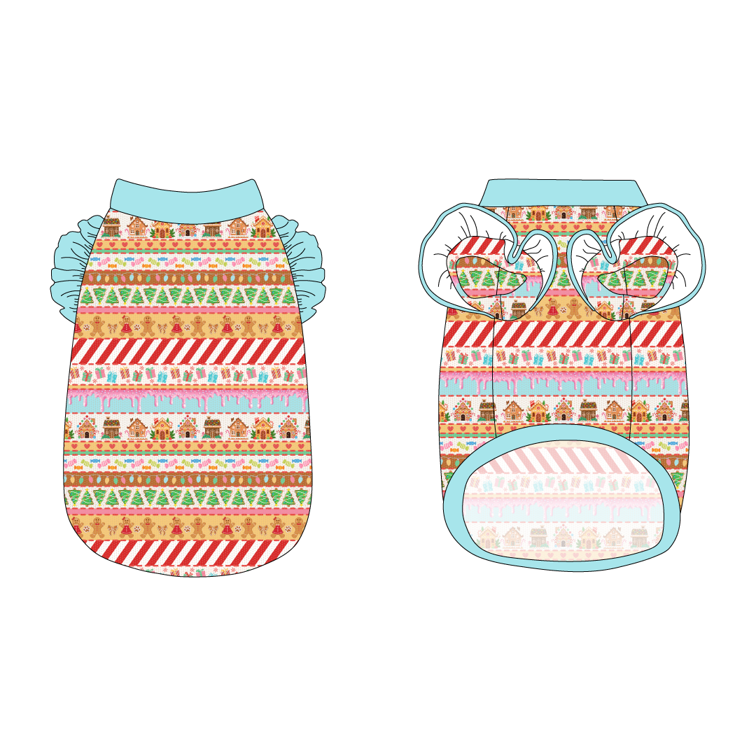 Stitched In Snow - Gingerbread Lane - La Petite Shimmy Tank