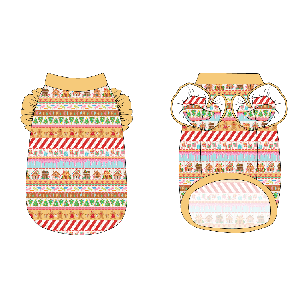 Stitched In Snow - Gingerbread Lane - La Petite Shimmy Tank