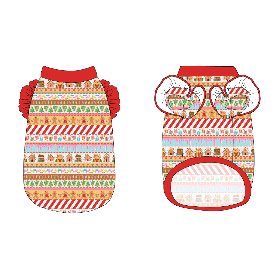 Stitched In Snow - Gingerbread Lane - La Petite Shimmy Tank